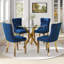 Ensemble de salle à manger à piédestal rond 5 pièces avec chaise capitonnée en velours pour salle à manger et salon-1248467044-1246170666-1248467047