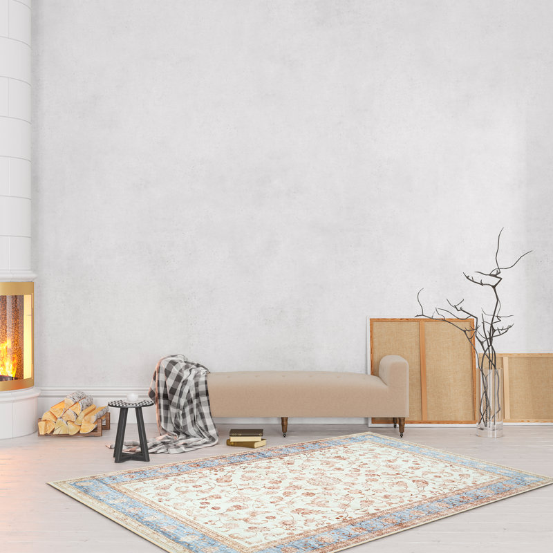 Large Tranditional Rugs Living Room Rug Washable Bedroom Rug Non-Slip Colorful Vintage Accent Floor Carpet For Home Decor