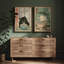 Art mural encadré, rétro, antique, classique pour chambre à coucher - 16 po x 24 po x 2 panneaux-1826712712-1826712715