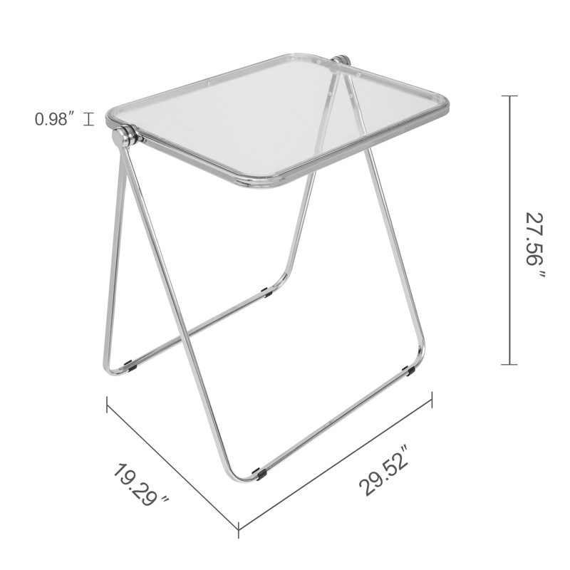 table de bout style traîneau, Transparent