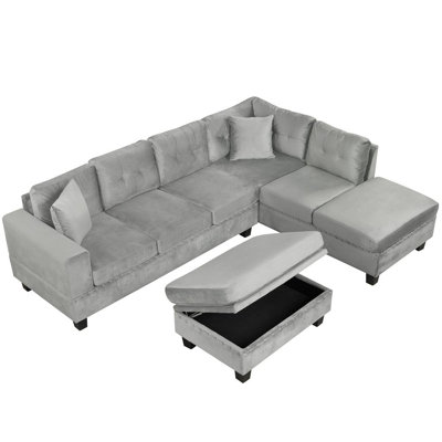 L-Shaped Sectional with Ottoman