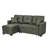 Olive Green Sectional Sofa with Reversible Chaise, Pull-Out Bed & Built-In Storage