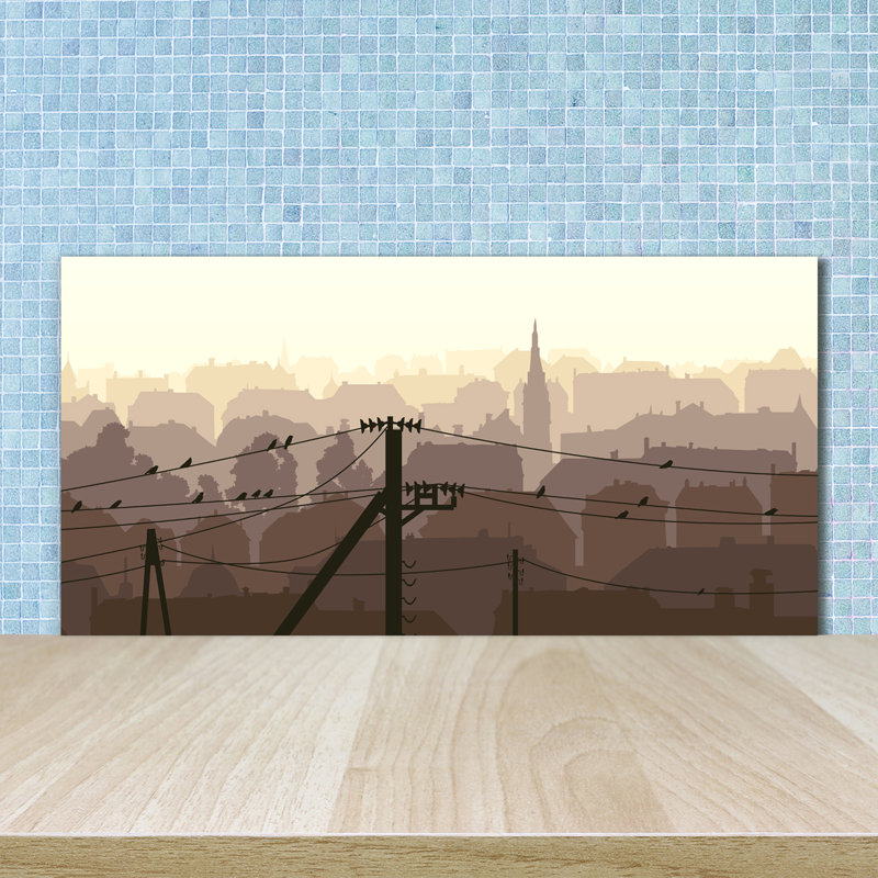 50cm W x 100cm L Glass Peel and Stick Panel