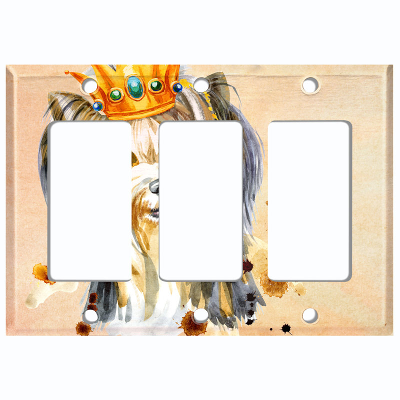 Patterned 3 - Gang Toggle Light Switch Standard Wall Plate