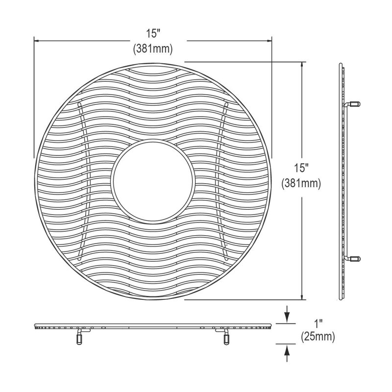 Grille d’évier 15 po x 15 po