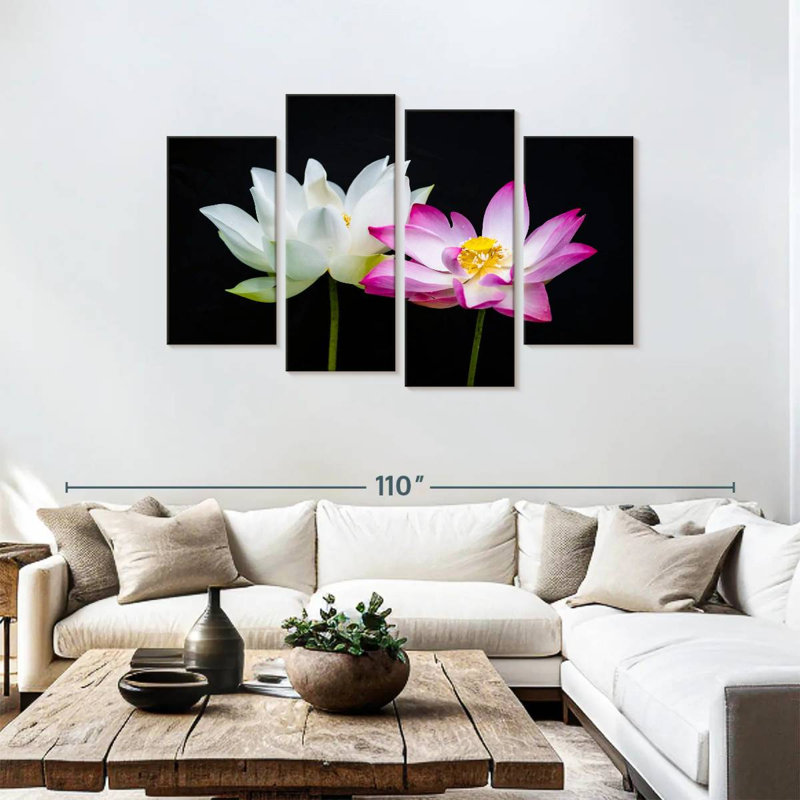 Fleurs de lotus roses et blanches Harnek