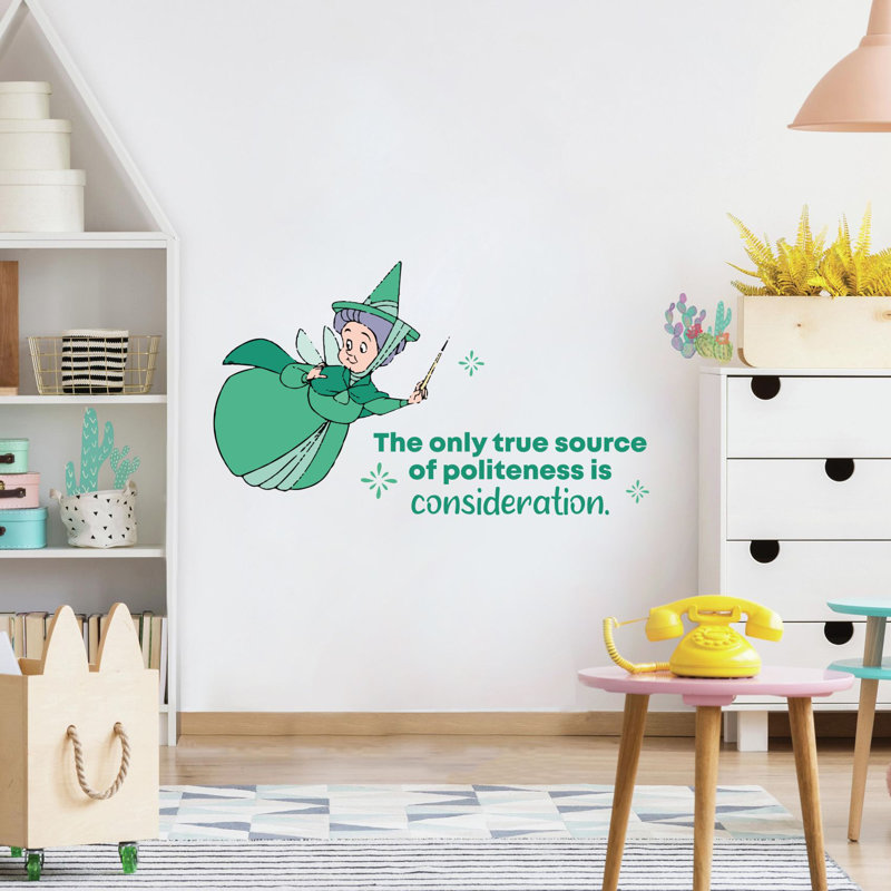 Décalcomanie murale en vinyle « Fairy Godmother », H 15 po x l 30 po
