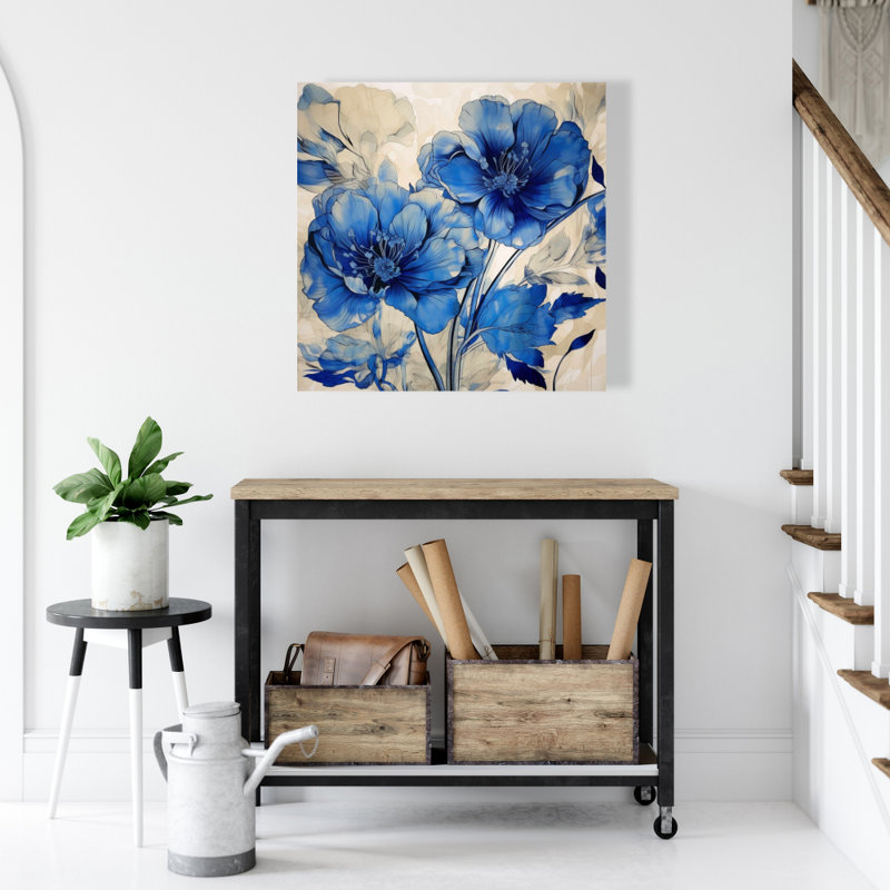 Fleurs bleues inondées | Art contemporain contemporain