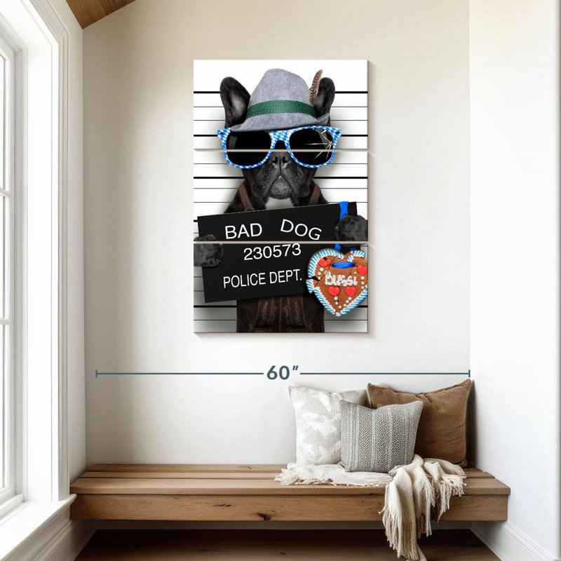 Brampt Bad French Bulldog, 45" H x 28" W