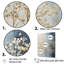 Minimalisme harmonie des arbres beiges et bleus, impression sur toile-538421325-538421320