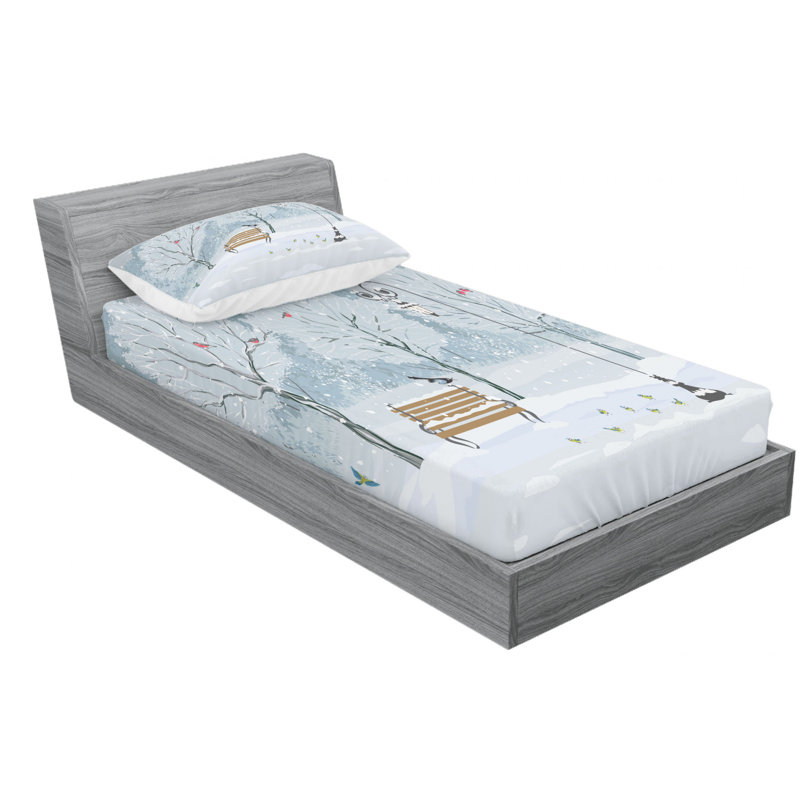 Microfiber Sheet Set, Twin Sheet + Fitted Sheet + 1 Pillowcase