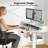 Electric standing desk, height adjustable, with storage space, standing gaming desk with LED light strip, suitable for home office and gaming, sit/stand workstation.-1634015406-1634015407