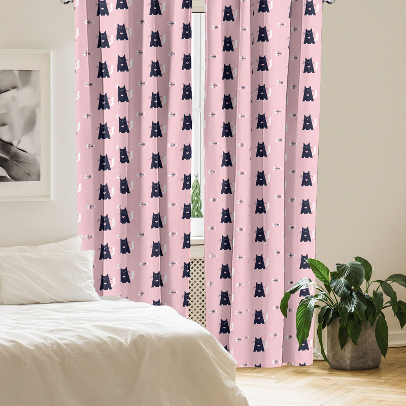 Rideaux à 4 panneaux East Urban Home, L 56 po x L 95 po
