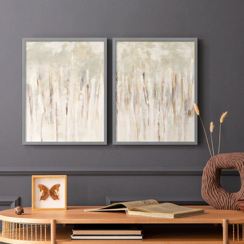 «Abstract Thicket I», reproduction encadrée de qualité supérieure - prête à être accrochée - aucun clou requis - aucun clou requis