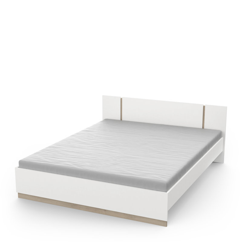 Silsbye Bed, White, European Kingsize (160 x 200 cm)