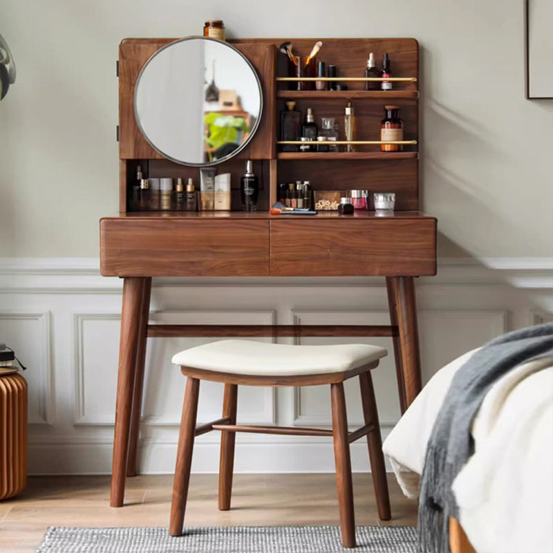Coiffeuse avec miroir, 2 tiroirs