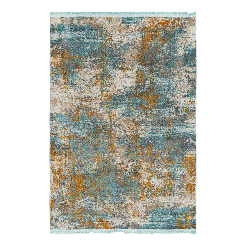 Haefner Abstract Indoor Rug, Rectangle 4'3" x 6'
