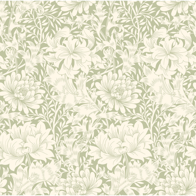 Padstow 10m x 50cm Matte Wallpaper Roll, Sage Green