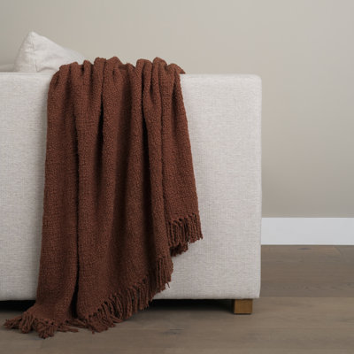 Kambal Mahogany Woven Cotton Throw Blanket