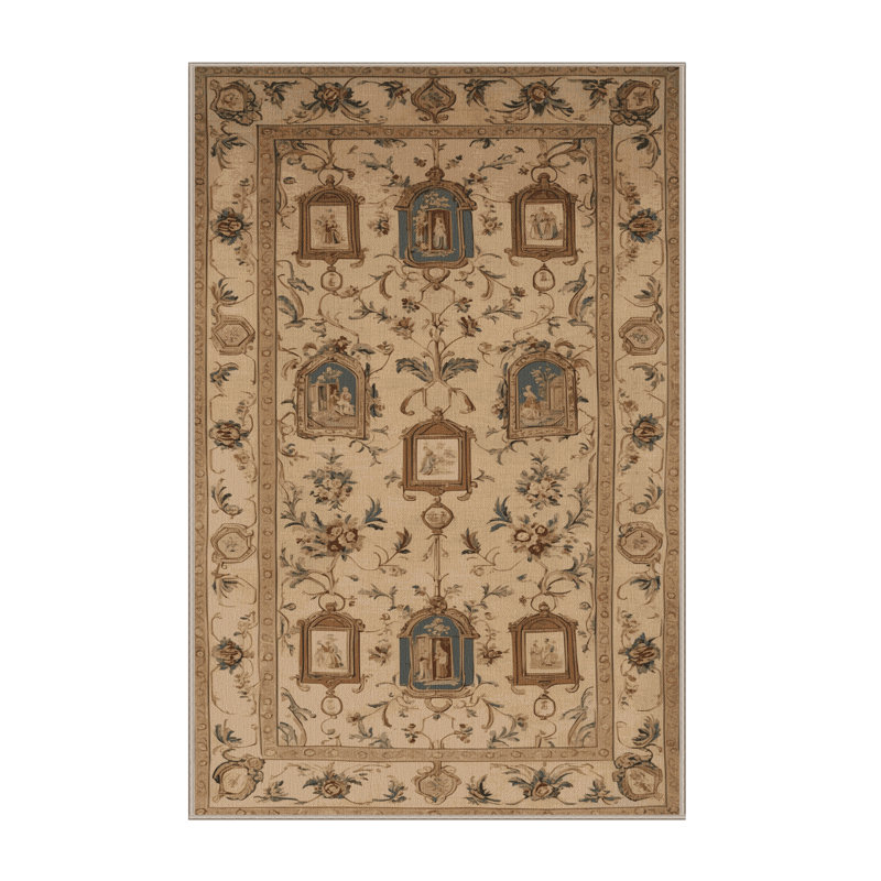 Tapis brun français lavable à la machine, Tapis de couloir 2 pi x 5 pi