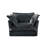 Ciyana Slipcovered Corduroy Accent Chair with Deep Seat & Pillows