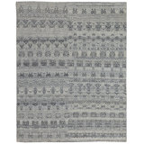 Wool Moroccan Area Rug in Gray