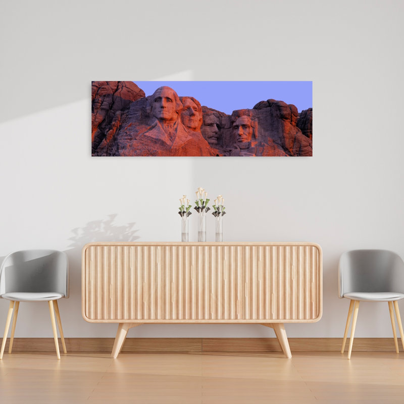 États-Unis, Dakota du Sud, Mont Rushmore, art abstrait contemporain, art mural paysage, H 16 po x l 48 po