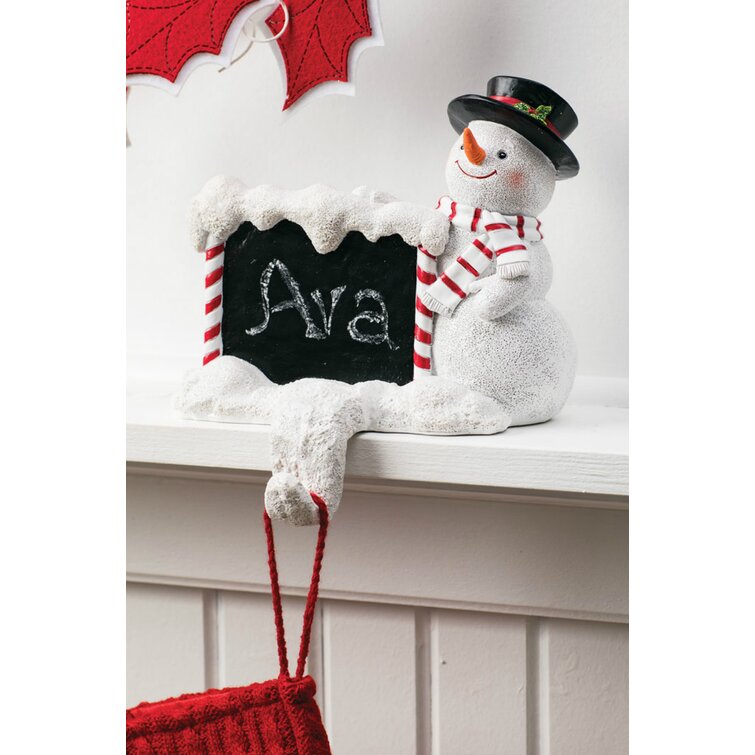 Gunn Snowman Personalizable Stocking Holder 2 piece 