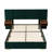 Upholstered Size Bed Frame Of Velvet Tufted Headboard With Floating Nightstand LED/USB Built-In,-1781128975