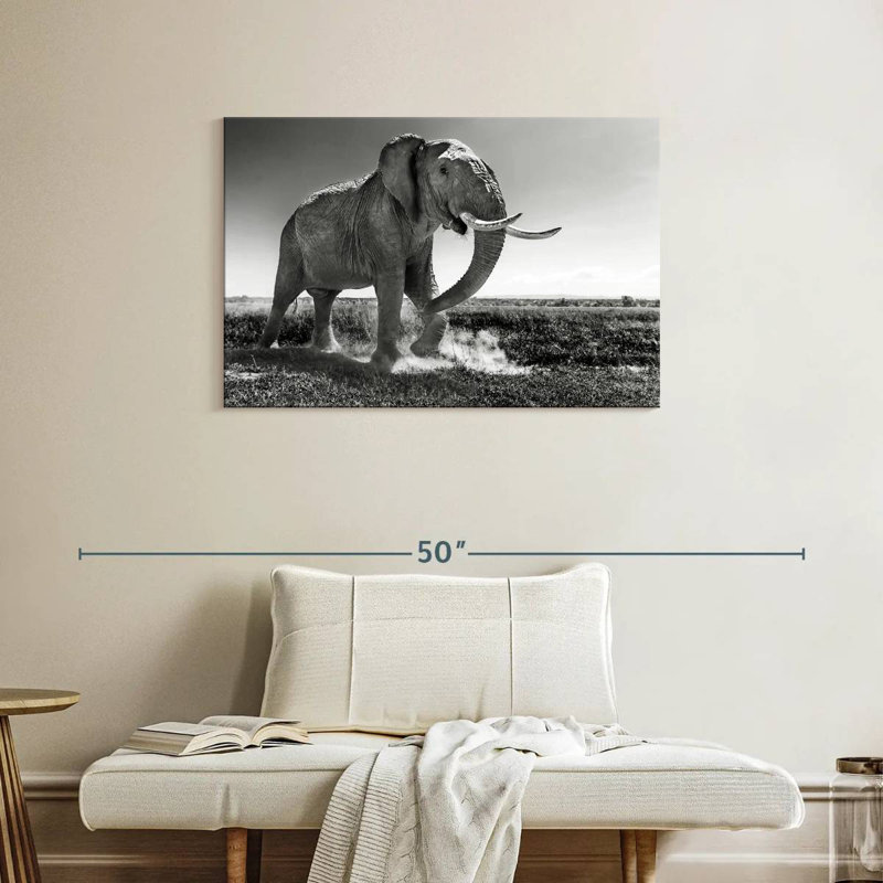 Brampt Grassland Elephant, 24" H x 36" W