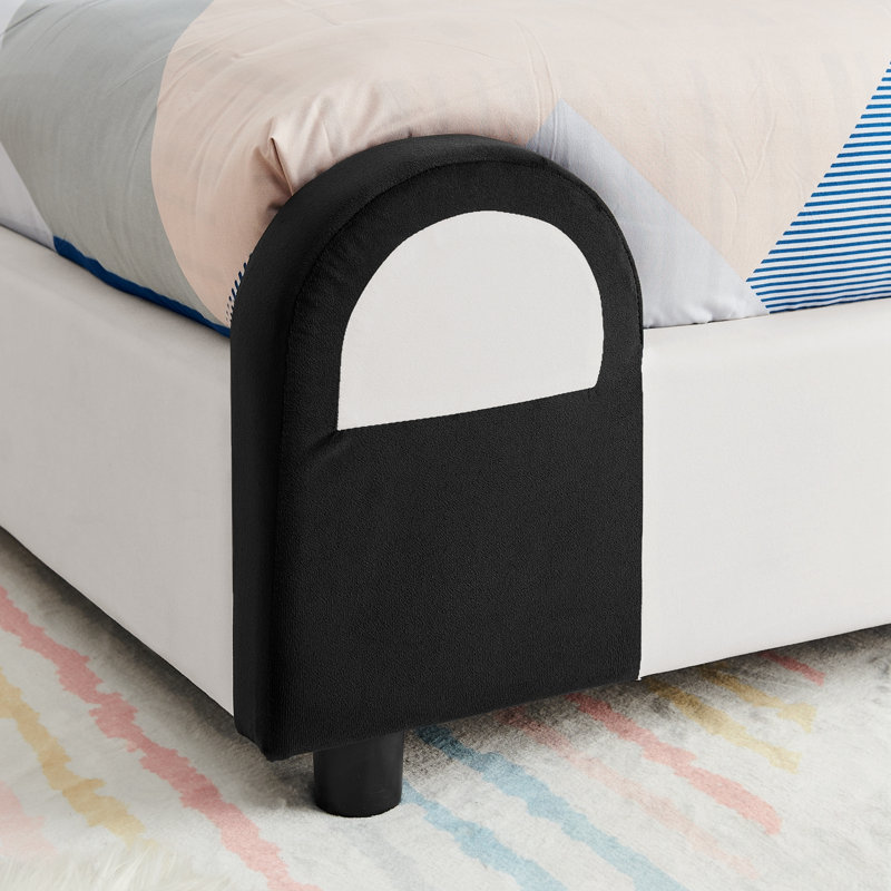 Twin Size Panda-Shaped Bed with Safety Soft Padded Edges