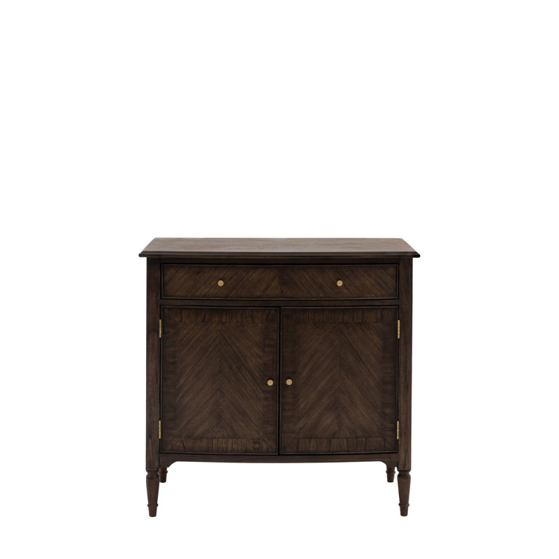 Cleston Solid Wood 2 - Door Rectangle Accent Cabinet, Brown