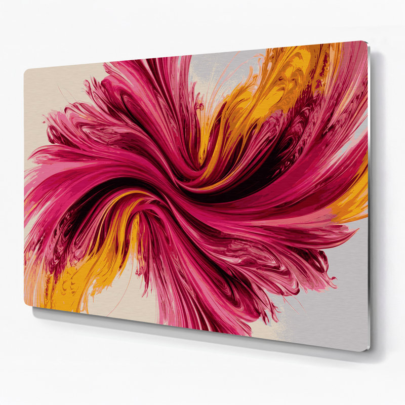 Gradient Abstract 9, art mural en métal mauve, H 20 po x l 24 po