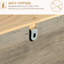 Unité de rangement moderne - comptoir en bois massif, gris, 3 tiroirs, portes, tablette réglable s'adapte à vos besoins de cuisine avec assiettes, casseroles, poêles, ustensiles, buffet de serviettes