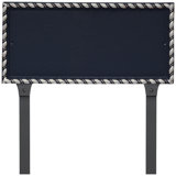 Franklin Rectangle Two Line Address Sign Plaque with Lawn Stakes