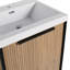 Meuble-lavabo autoportant de 24 po avec lavabo en résine et 2 portes d'armoire à fermeture en douceur