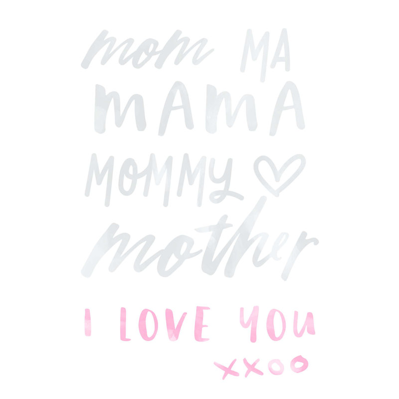 «Mom I Love You», impression sur toile tendue, H 48 po x l 36 po