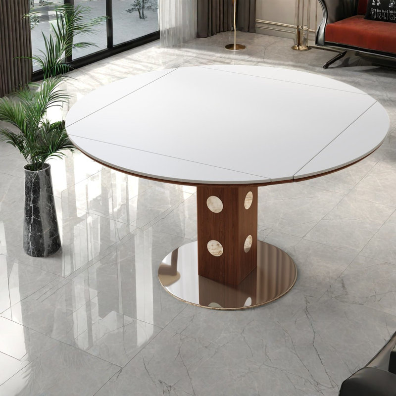 Tables de salle à manger extensibles (table seulement, sans chaises, avec plateau et pieds), cuisine moderne en bois