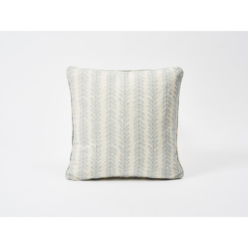 Schumacher x Veere Grenney Woodperry Pillow, Blue, 18''H x 18''W