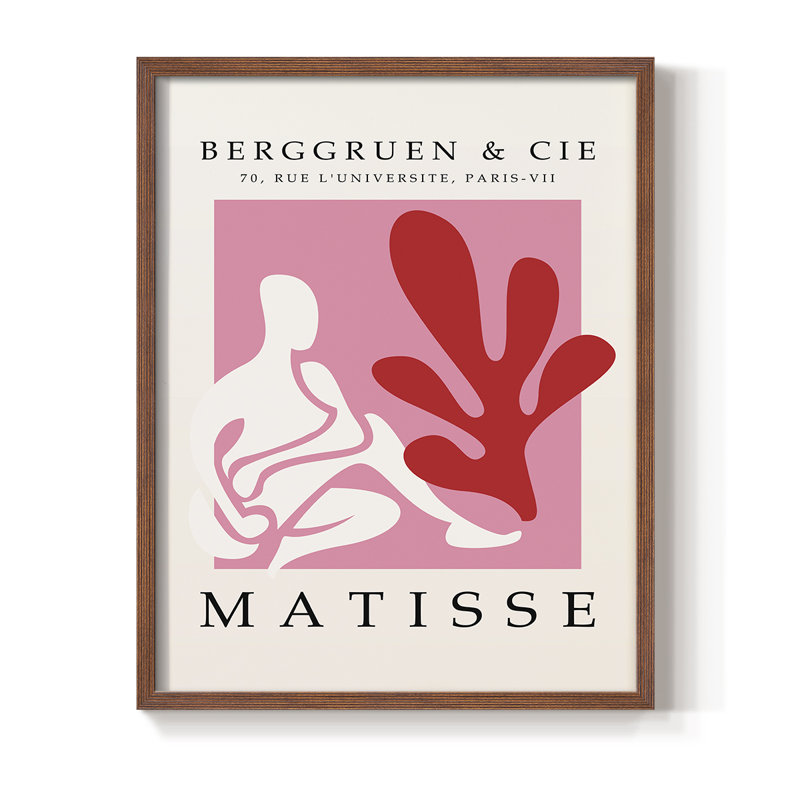 Matisse Cxxiv, reproduction encadrée - bois massif, Brun, H 10 po x l 8 po