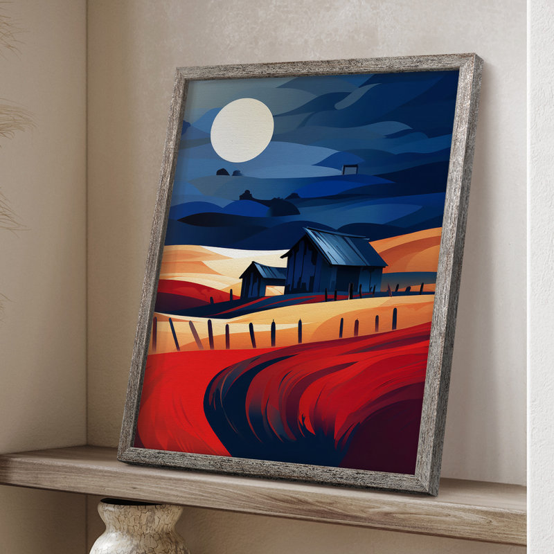 «LANDSCAPES Series CXIV», reproduction encadrée - bois massif