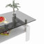 Table basse rectangulaire, plateau en verre trempé avec panneau de fibres à densité moyenne, table moderne pour le salon, verre-133473260