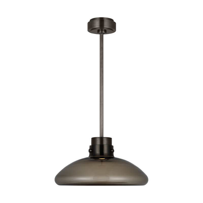 Morgan 1 - Light LED Pendant, Gray, Burnished Bronze