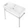 Ceramic Rectangular Console Bathroom Sink with Overflow