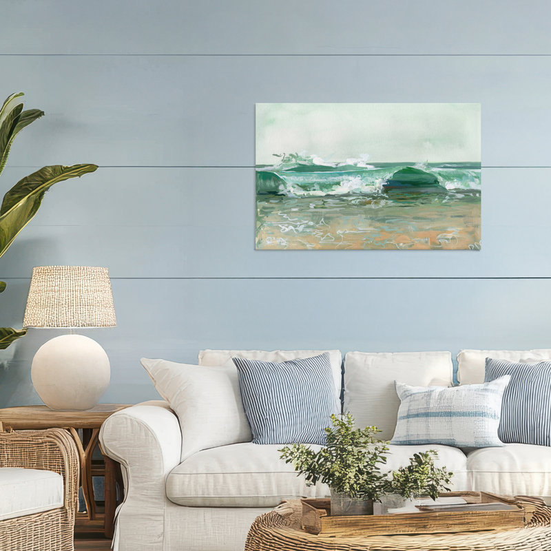 Toile marine Breaking Waves, conception de Brook Page, H 24 po x l 36 po
