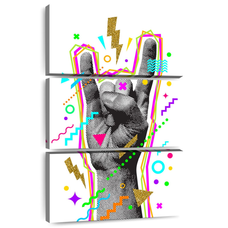 Abarca Rock And Roll Hand, H 74 po x l 48 po