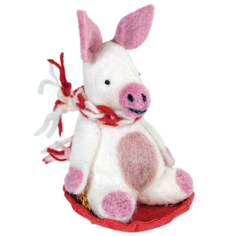 Ornement figurine suspendu porc piggles