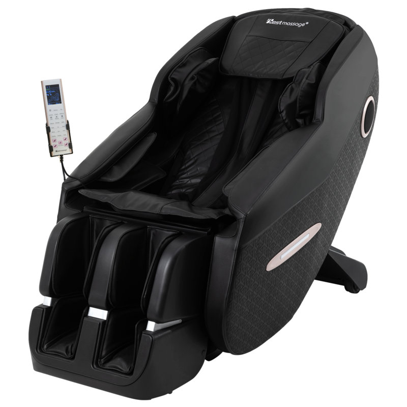 Fauteuil de massage en faux cuir, Noir