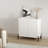 Abbey 32" Modern Accent Cabinet with Adjustable Shelves and Metal Legs in White-1412652219