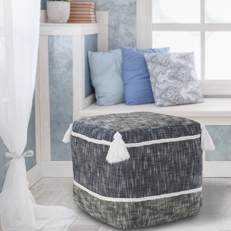 Repose-pieds bleu en polyester 16 po